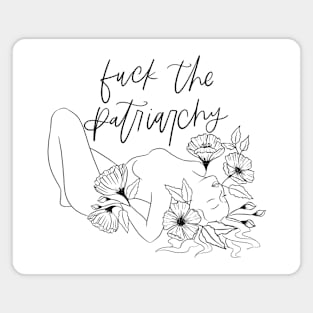 F The Patriarchy Floral Feminine Magnet